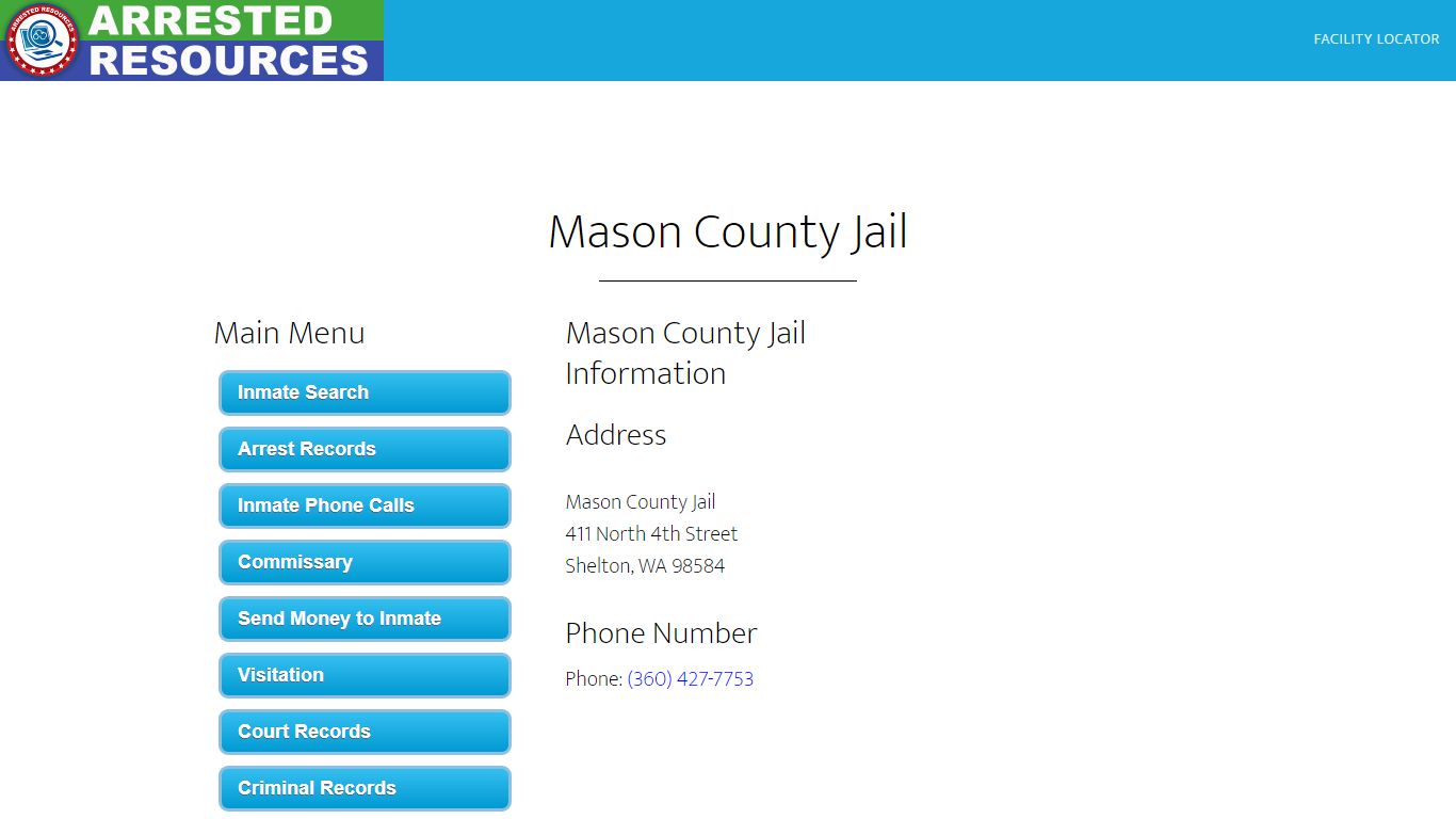 Mason County Jail - Inmate Search - Shelton, WA - Arrested Resources